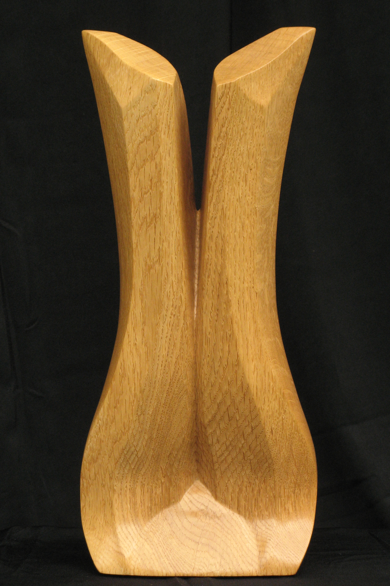 Gestileerde Torso #2, beeld van hout, vrouwelijke torso, voorzijde